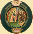 Круглая икона Благовещенье